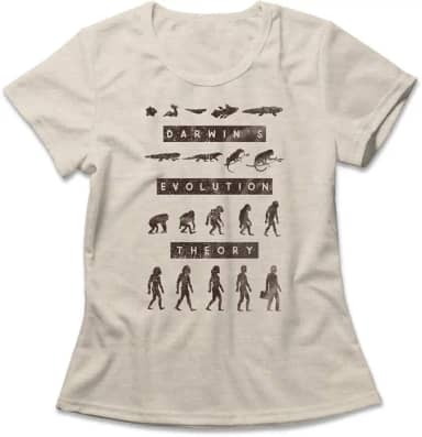 Camiseta Feminina Teoria Da Evolução