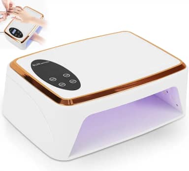 Cabine de Unha em Gel, 380W, 110V, Cabine de Unha, Lâmpada Profissional de Unhas de Gel, Luz de Polimento de Gel, com UV 90 LED Contas de Lâmpada, Lâmpada para Unhas