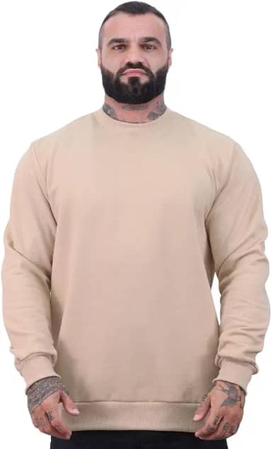 Blusa Moletom Basic MXD Conceito Sem Touca Academia Fitness Casual Lisa Sem Estampa