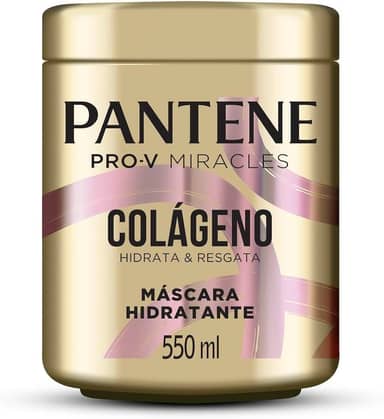 Pantene Máscara de Nutrição e Hidratação para Cabelo - Hidrata e Resgata com Colágeno, Pró-Vitamina B5 e Biotina, Livre de Óleo Mineral e Parabenos, 550ml