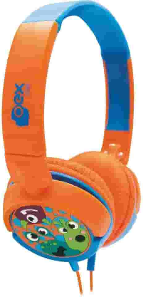 Headphone Boo Infantil, Oex, HP301, Laranja e Azul