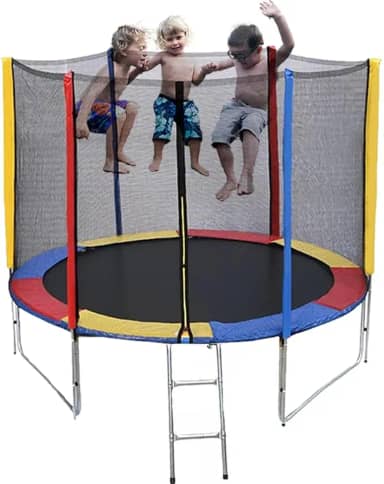 Cama Elástica 3.4m com Zíper de Segurança – Suporta 380kg, Rede Antiderrapante, Molas de Aço Inox – Ideal para Crianças e Adultos, Uso em Casa ou Comércio