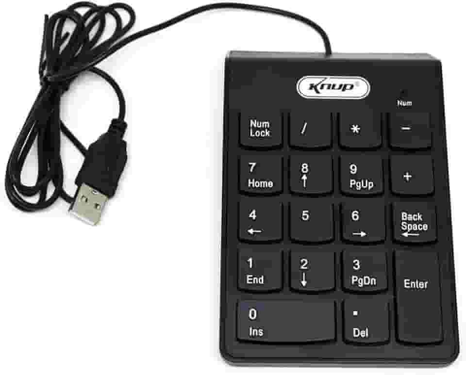 Teclado Numérico Usb 2.0 Kp-2003a Knup Com Fio e 18 Teclas