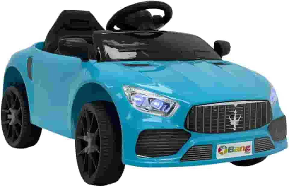 Bang Toys - Carrinho Elétrico Infantil Striker X10 12V - com Luzes de LED, Sons, Entrada USB/MP3, Bluetooth, Controle Remoto - Suporta até 30kg - Cor Azul
