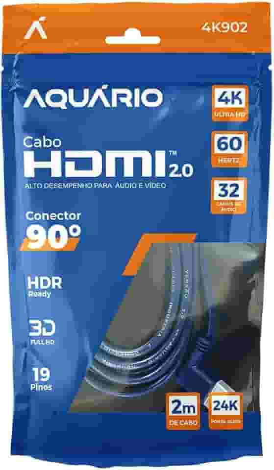 CABO HDMI 90° 2.0 4K 3D 19 PINOS – 2 METROS