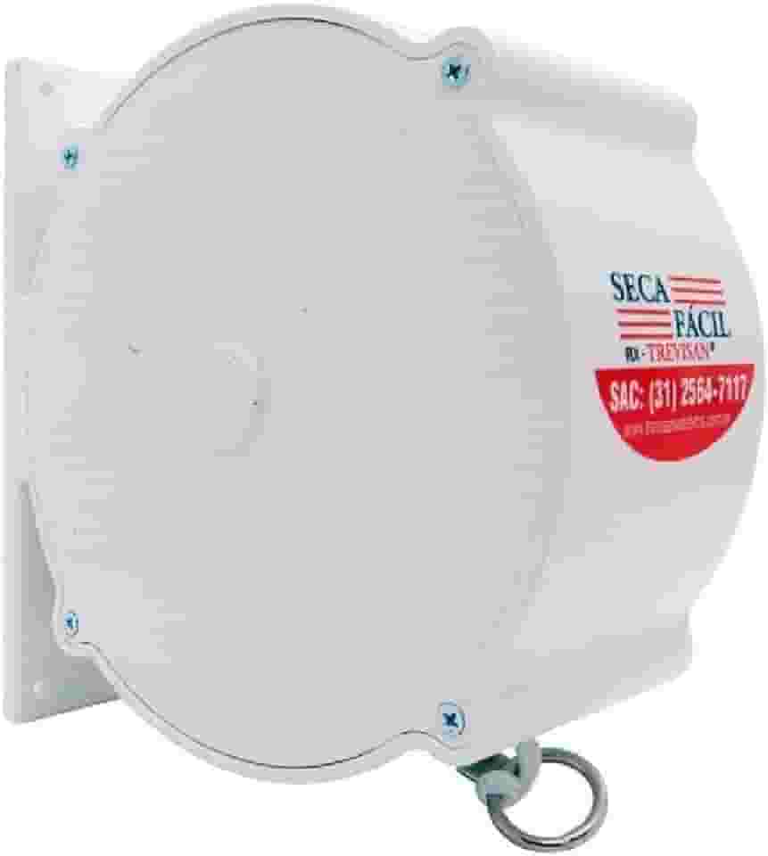 Varal de Parede Trevisan Automático Recolhível Branco 30M