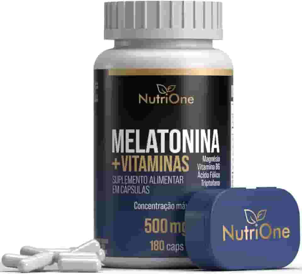 Melatonina 180 Cápsulas + Triptofano, Magnésio, Metilfolato e Vitamina B6 - Nutrione
