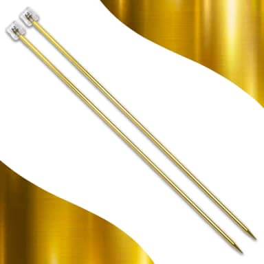 Par De Agulha De Tricô Alumínio - Círculo - 5,0 Mm - Nybc