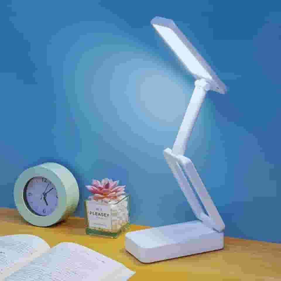 Luminária de Mesa Articulável e Dobrável 40 LEDs Recarregável USB Iluminação Quente Fria Neutra Decoração Trabalho e Estudos