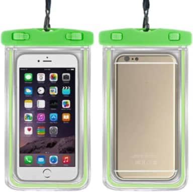 Capa Case para Celular a Prova D'Água Impermeável Transparente Universal Proteção Completa IPX8 Sensível ao Toque Ideal para Praia Trilhas Piscina Viagens (VERDE)