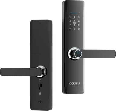 Fechadura Eletronica Inteligente Digital Biométrica WKZW-N08, Tuya APP, 8 Formas Acesso, Para Portas 4-6.4cm