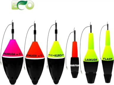 JR Pesca Kit 6 Boias Ecológicas Cevadeiras e Torpedos Livre de Chumbo Alta Sensibilidade Pesca Esportiva Cores Variadas