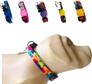 Coleira para Cachorros com Pingente para Identificação M, Tamanho Ajustável, Confortável e Resistente