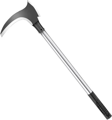 Foice de Corte Duplo de Aço Com Alto Manganês, Cabo Longo, Corr de Grama Multifuncional, Ferramenta Agrícola de Pesca de Montanha Para Cortar Árvores E Hadinha Corte E Corte de Aço de Alta Resist