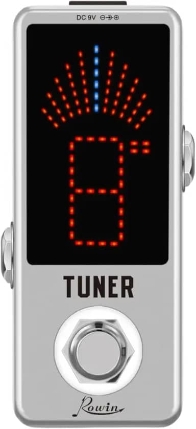 Rowin Pedal afinador cromático de guitarra de alta precisão Ture Bypass