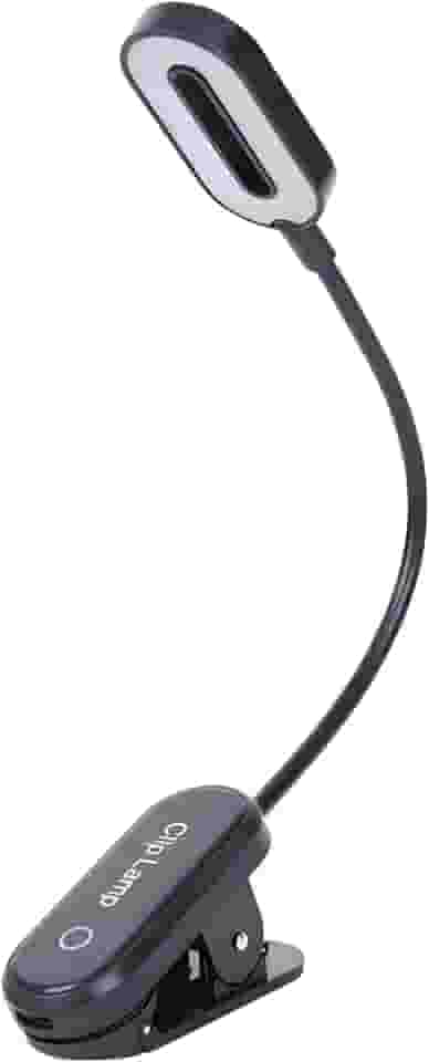 Luz de Leitura LED com Clipe Recarregável Portátil Ajustável