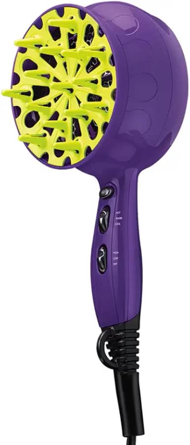 Bed Head Secador difusor de cabelo Curls-in-Check 1875W | Ótimo para cabelos cacheados, reduz o frizz e a estática | Secador de cabelo difusor melhora os cachos, ondas e textura naturais