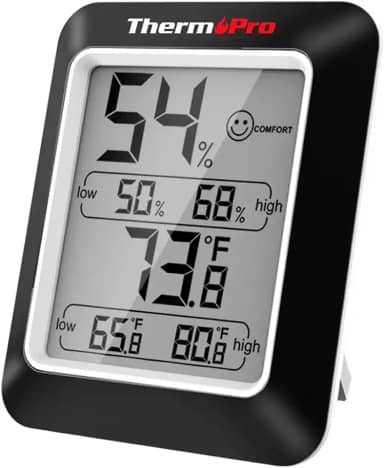 Termômetro e Higrômetro TP50W Monitor Temperatura e Umidade, Alta Precisão, Ideal para Casa, Escritório, Estufa e Outras Aplicações