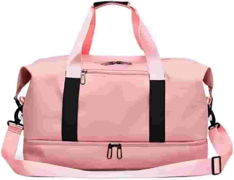 Bolsa De Viagem Sport Com Bolso Impermeável Alça Lateral (rosa 1)
