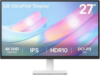 Monitor LG UltraFine™ - Tela IPS UHD 4K 27", HDR10, DCI-P3 90%, Dynamic Action Sync – 27US500-W.
