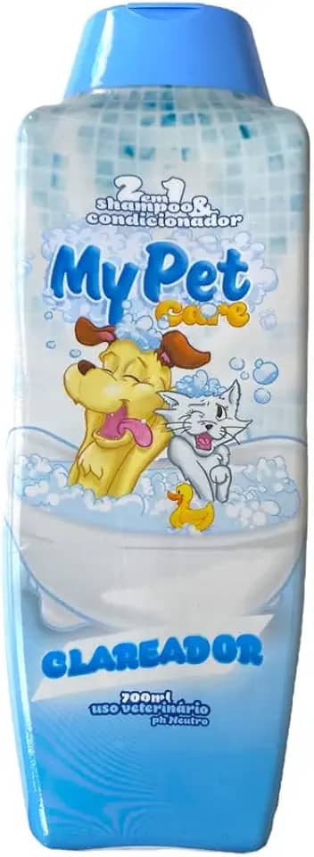 MY PET BRASIL Shampoo Para Cachorros 2 Em 1 Clareador 700Ml Shampoo E Condicionador My Pet Brasil