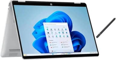 HP OmniBook 5 Flip 2 em 1 35.6 cm Full HD + Touch-Screen Laptop | Intel Core 5 120U | Intel Graphics | Copilot | Webcam | Prata | 8 GB RAM DDR5 | SSD de 512 GB | Windows 11 Home | Pacote com caneta