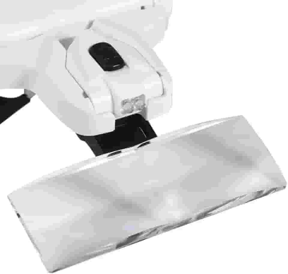 Lupa de Cabeça Profissional com LED e 5 Lentes de Aumento – Zoom 1.0x a 3.5x para Leitura, Estética, Eletrônica, Artesanato e Robótica