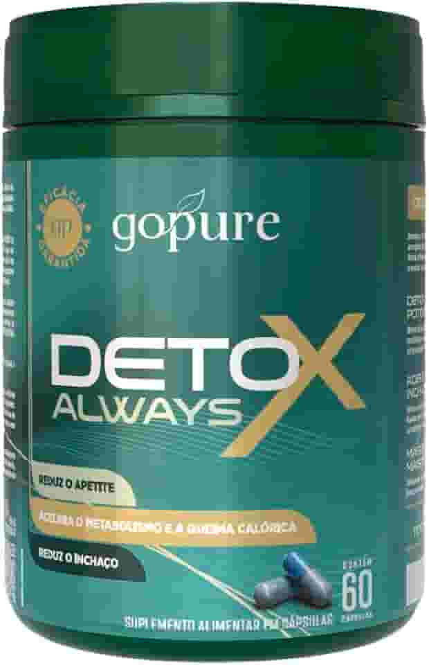 GoPure Detox Always Suplemento Natural em Cápsulas para Equilíbrio Alimentar