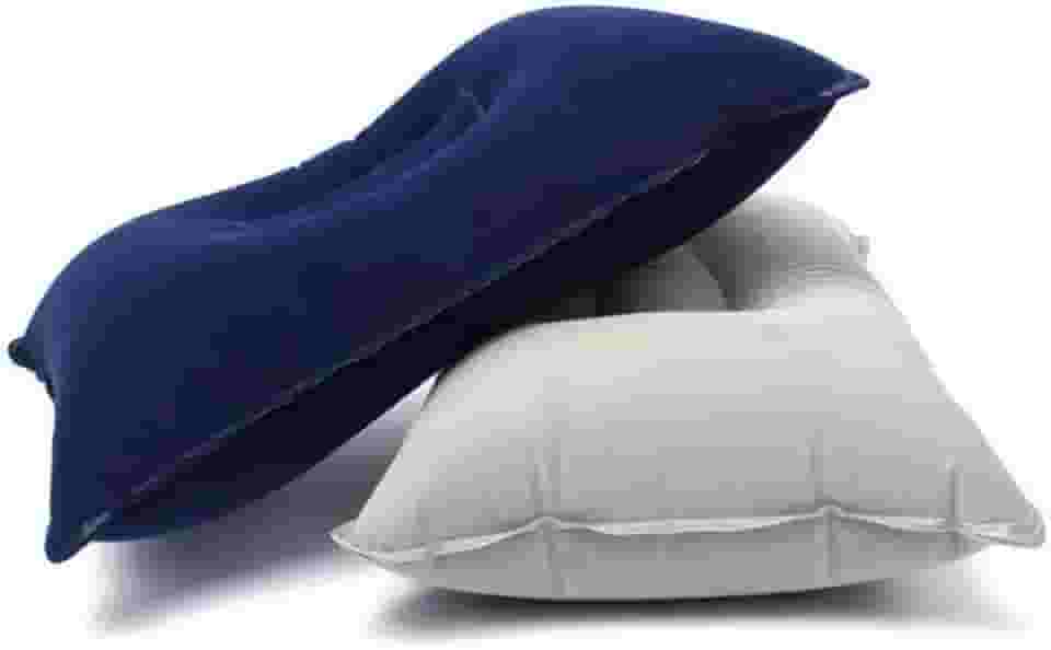 Travesseiro Inflável Camping Viagem Carro Prova D'água Smart (Marrom)