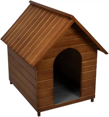 Casa Casinha De Cachorro em Madeira Pintada Pequena N2 (Cerejeira)