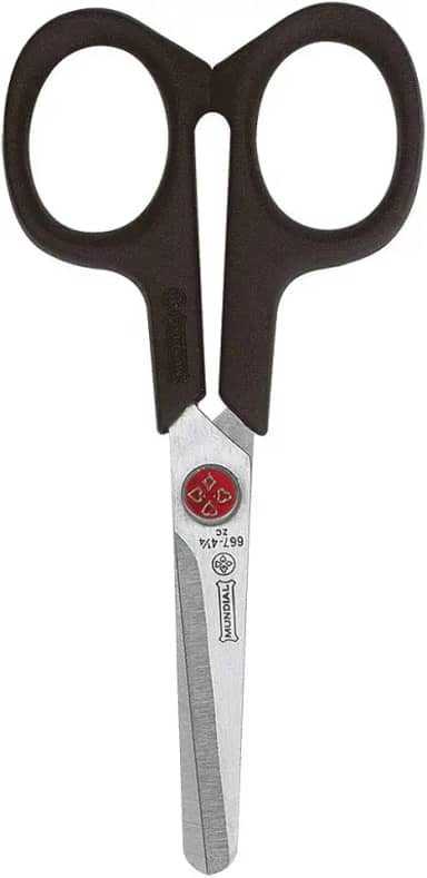 Tesoura Escolar, Mundial, Ponto Vermelho, 667N-4.1/4, Preto