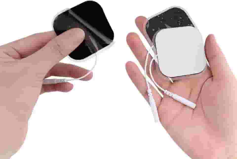 Kit com 10 Eletrodos Autoadesivos 4 x 4 cm para Aparelho TENS, Fisioterapia e Massagem Muscular