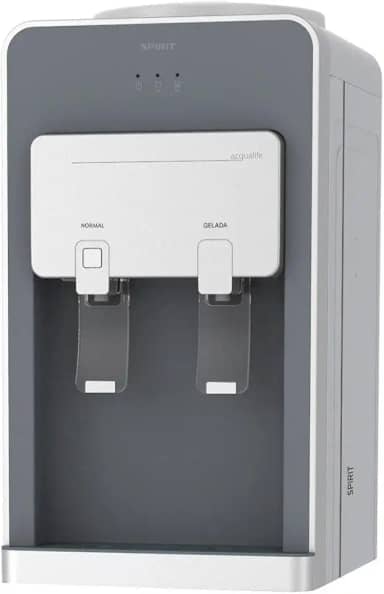 Bebedouro de Mesa para Garrafão Spirit Eletrônico Cinza e Prata Sbg1 110v