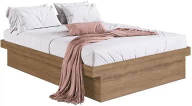 Cama Box Casal Queen com Baú Cb1160 158x198cm Haste Articulável Aço Marrom - Art In Móveis