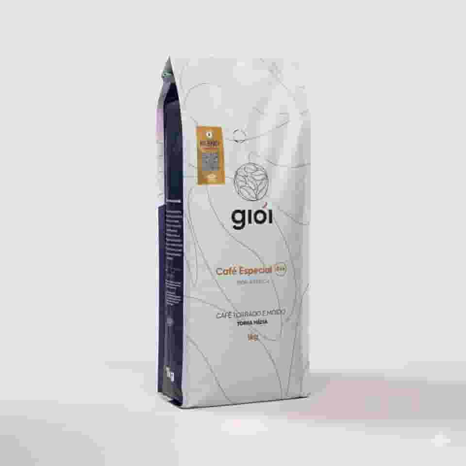 Giói Café Especial, 100% Arábica, Torrado e Moído, 84+ (1kg, Blend Média)