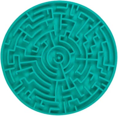 Pet Games Labirinto Verde-Água G -Tapete Para Lamber E Comedouro Para Cães