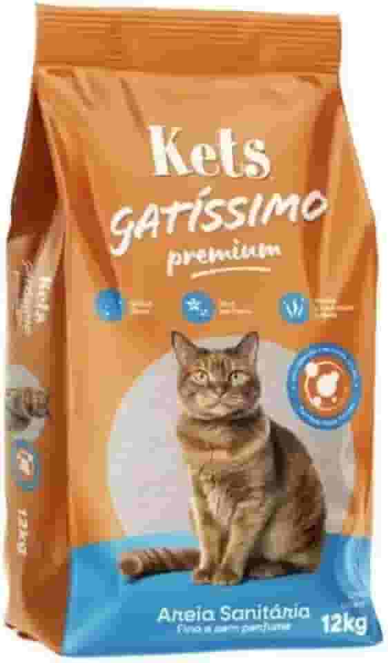 Kit De Areias Para Gatos com 5un 20kg E De 12kg(Areia Gatissino Sem Perfu 12Kg)