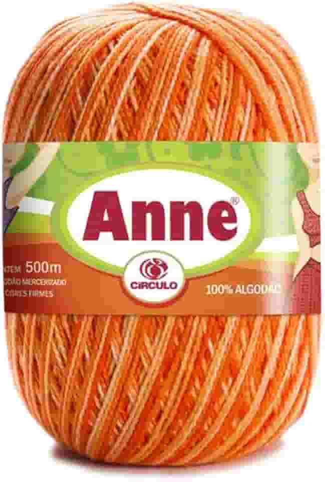 Linha De Crochê E Tricô - Anne 500 - Cores Mesclas - 500 Metros - 100% Algodão - Círculo