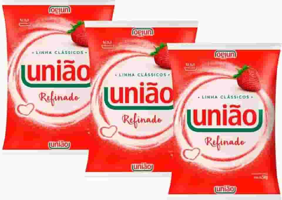 AÇÚCAR REFINADO UNIÃO 1KG - KIT COM 3 UNIDADES