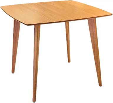 Mesa de Jantar Quadrada 90cm Madeira Maciça (Freijo, 90 cm, Preto)