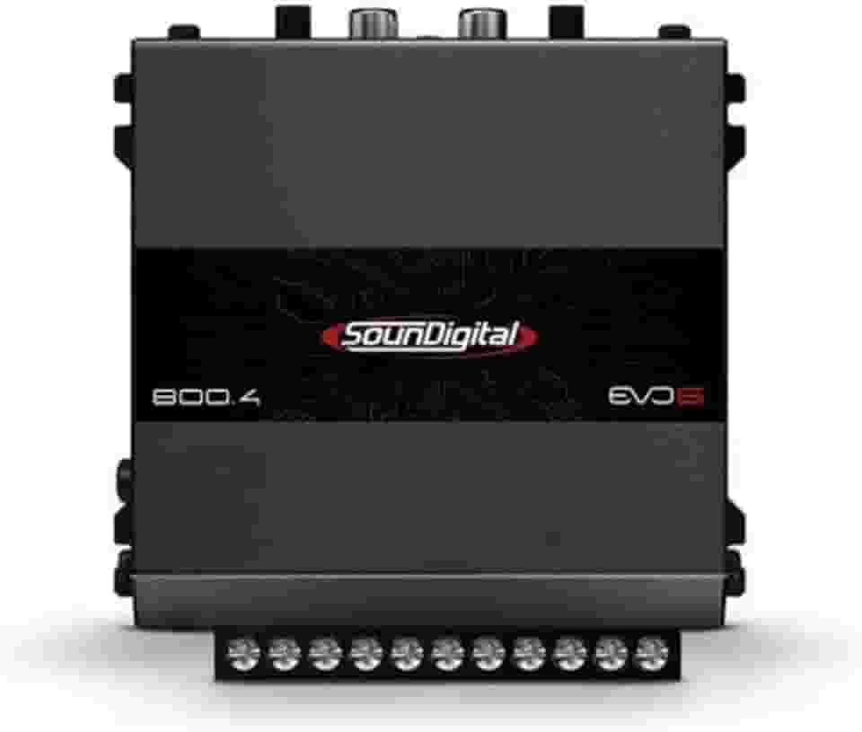 Módulo Amplificador Soundigital 800.4 Evo6 Classe D 4 Canais 4 Ohms - Canal 2 Ohms Bridge 4 Ohms - Sd 800w Rms 4c Potência Som Automotivo Carro Caminhonete Picapes Suv 800 Wrms 800.4-4 Sd800.4 Evo 6