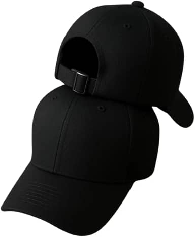 Boné Liso Preto Basico Ajustavel de Fitão Masculino Feminino Aba Curva Strapback