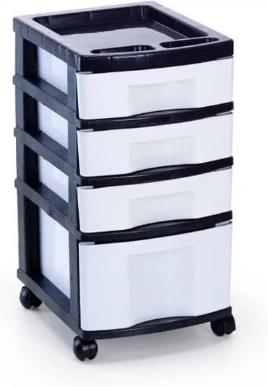 Gaveteiro Plástico Branco 4 Gavetas Agraplast 571