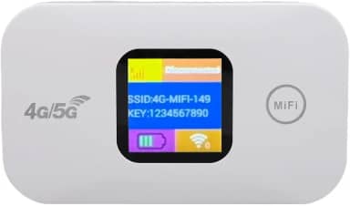 Sanpyl 4G 5G WiFi Mobile Hotspot, Router WiFi Portátil de Alta Velocidade de 300mbps Conectar até 10 Dispositivos, Com Bateria de 2100mAh, para Camping de Viagem Em Casa