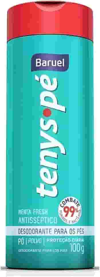 Tenys Pé Baruel Desodorante em Pó para os Pés, Menta Fresh, ntisséptico, Proteção Diária, 100g