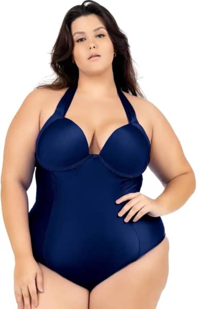 Maiô Plus Size Liso Bojo Fixo Alta Sustentação Chapa Barriga Média Compressão Tecido Premium Costuras Reforçadas