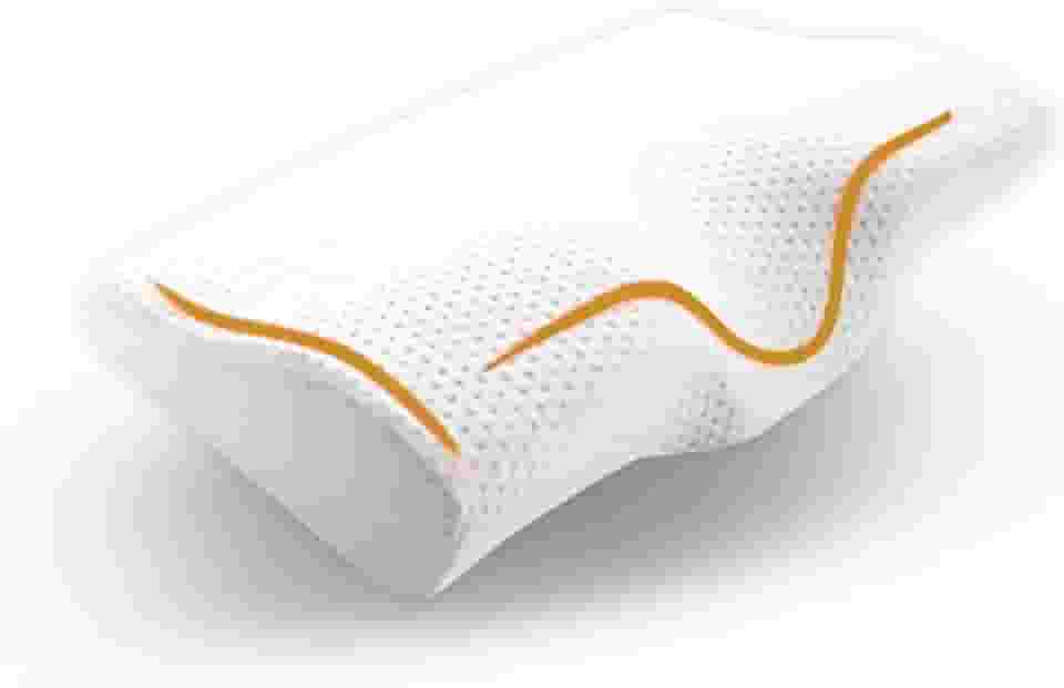 Travesseiro Ortopédico Infantil Anti Refluxo, Espuma Viscoelástica, 48x29x10cm, Branco