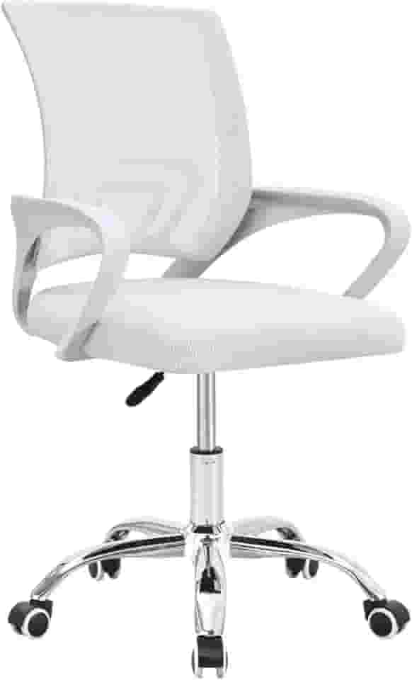 Cadeira de Escritório Ergonômica Stoel Start Home Office Confortável Secretária Giratória Encosto Respirável Mesh (Branca)