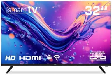 Smart TV HQ 32' HD Tela sem Bordas Sistema Android Design Slim HQS32NKHM