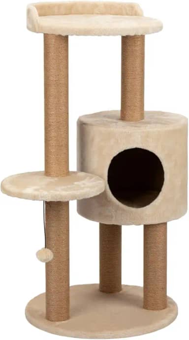 Chalesco Arranhador Torre Dupla com Toca Veneza para Gatos